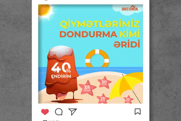 Modern SMM posts for the company DECORIA
