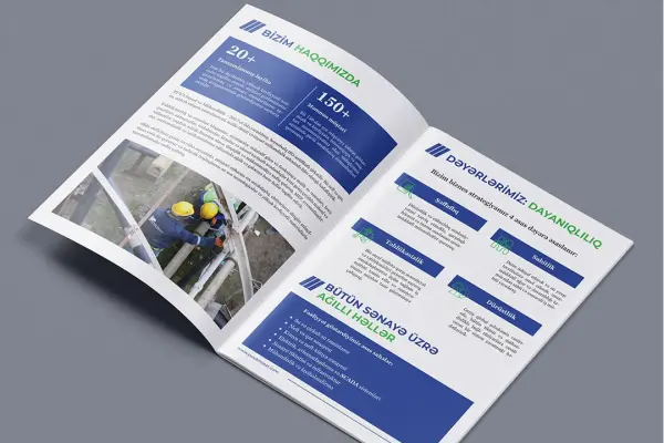 Modern presentation catalog for Puva İnşaat company