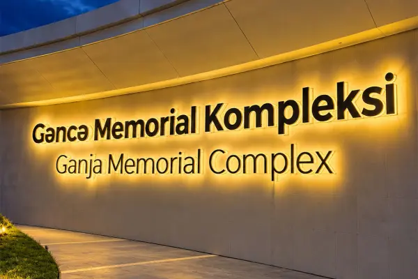 Gəncə Memorial Kompleksi üçün reklam quraşdırıldı