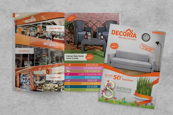 Modern catalogs for the company DECORIA
